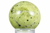 Polished Lizardite With Hematite Sphere #350137-1